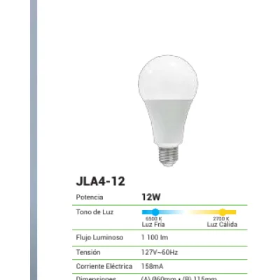 JLA4-12 Foco LED tipo bombilla
