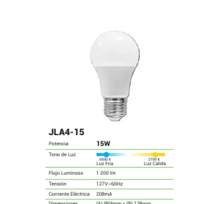 JLA4-15 Foco LED tipo bombilla